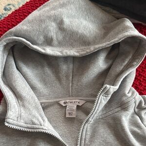 Athleta Light Gray Hooded Jacket